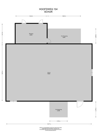 Floorplan - Hoofdweg 154, 1433 JX Kudelstaart